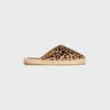 Les Espadrilles CELINE Mule in luipaardprint van harig kalfsleer