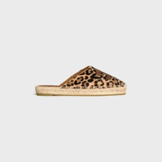 Les Espadrilles CELINE Mule in luipaardprint van harig kalfsleer