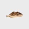 Les Espadrilles CELINE Mule in luipaardprint van harig kalfsleer