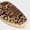 Les Espadrilles CELINE Mule in luipaardprint van harig kalfsleer