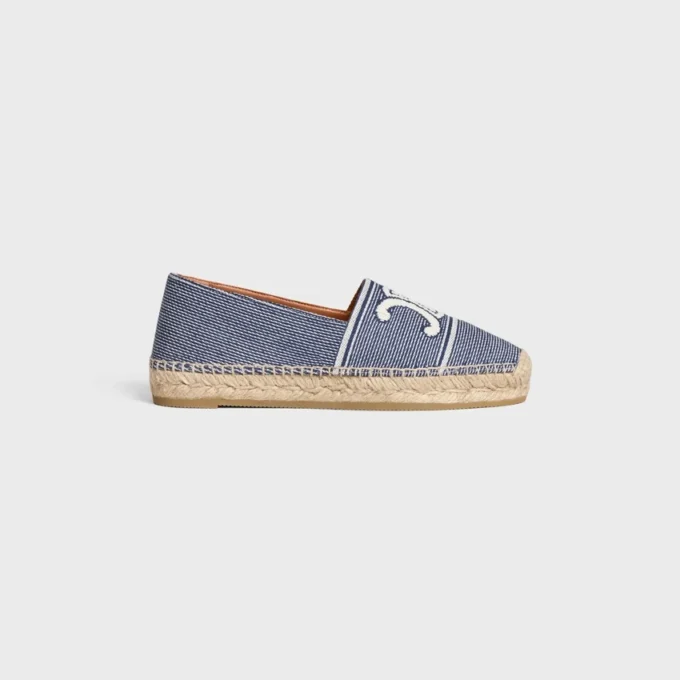 Les Espadrilles CELINE van gestreept textiel met Triomphe