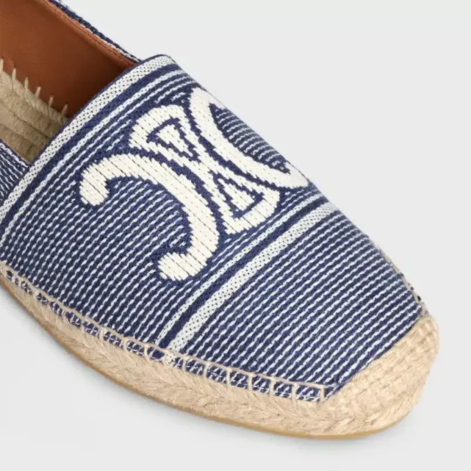 Les Espadrilles CELINE van gestreept textiel met Triomphe