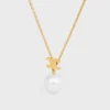 Les Perles CELINE ketting van harsparels en messing met gouden afwerking