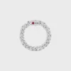 Les Poincons CELINE-armband in sterlingzilver en granaat