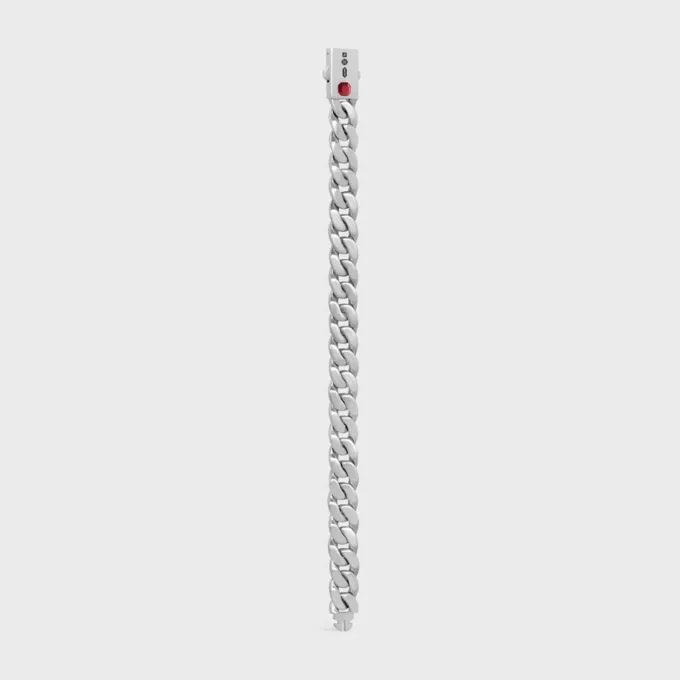 Les Poincons CELINE-armband in sterlingzilver en granaat