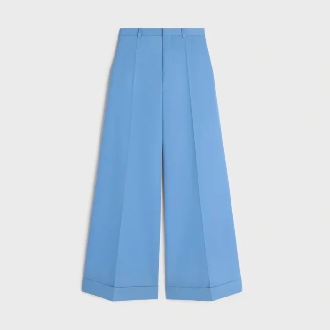 Long Docks-broek van diagonaal geweven wol