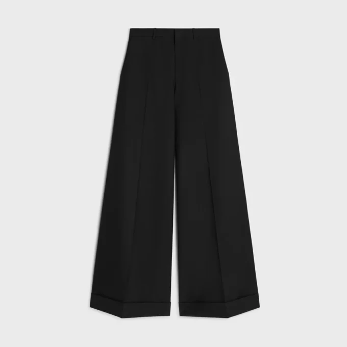 Long Docks-broek van wollen gabardine