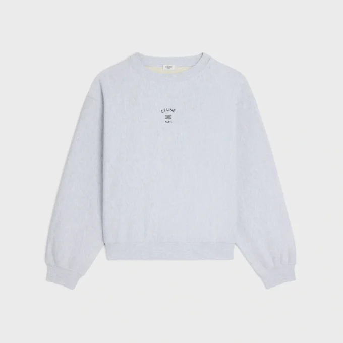 Losvallend sweatshirt van katoenfleece