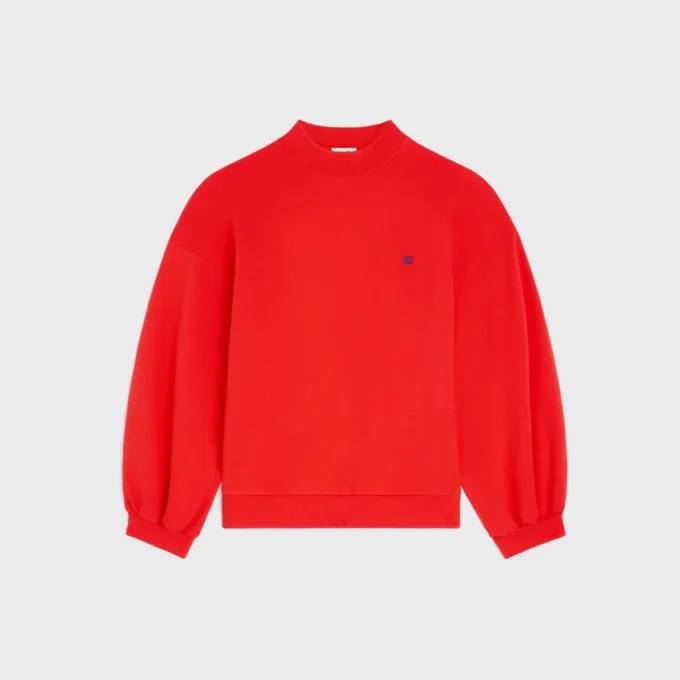 Losvallend sweatshirt van katoenfleece