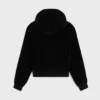 Losvallende hoodie met ritssluiting van fluweeljersey
