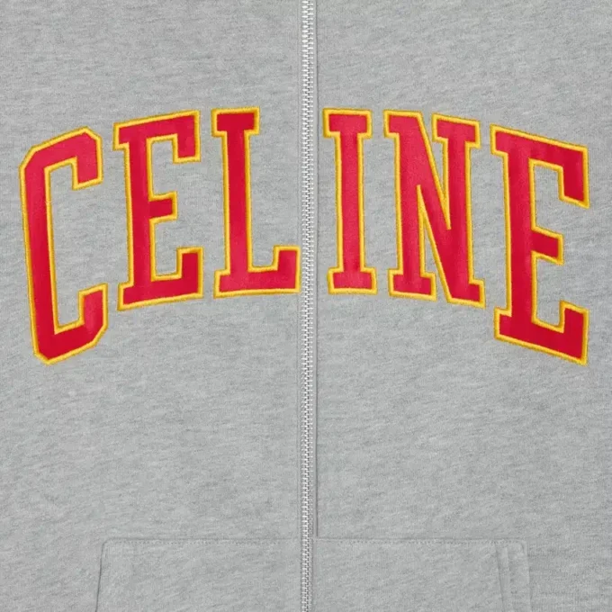 Losvallende hoodie met ritssluiting van katoenfleece