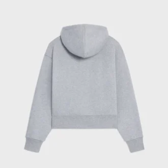 Losvallende hoodie van katoenfleece