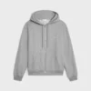 Hoodie met rits in kasjmier  katoen