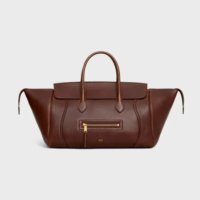 Luggage van soepel, glanzend lamsleer