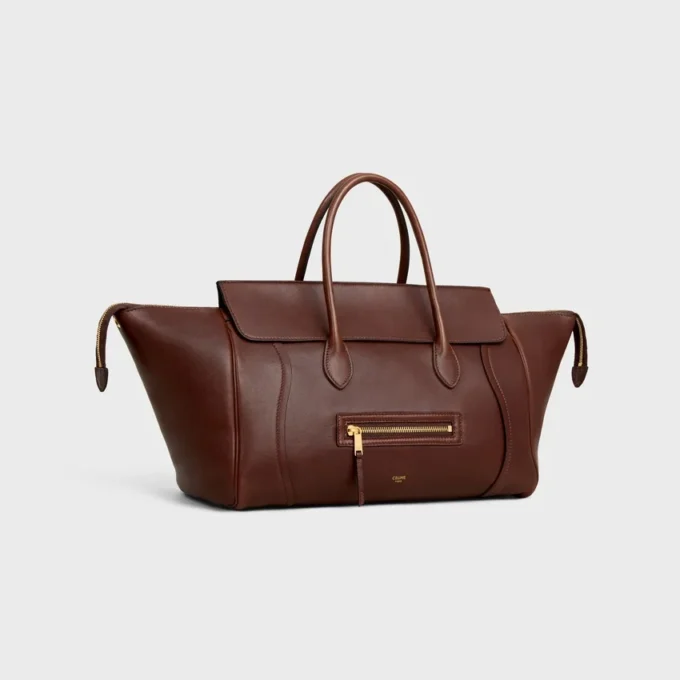 Luggage van soepel, glanzend lamsleer