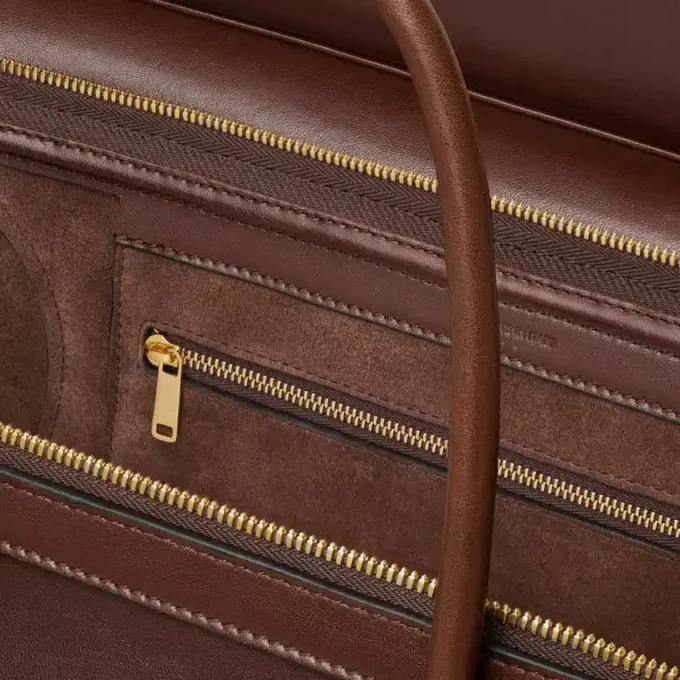 Luggage van soepel, glanzend lamsleer