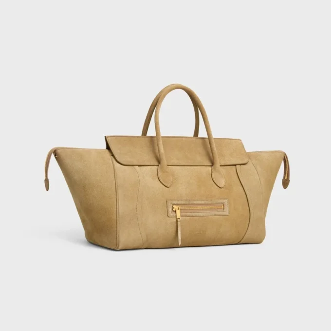 Luggage van suède kalfsleer