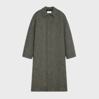 Mac-jas van geruite wollen tweed