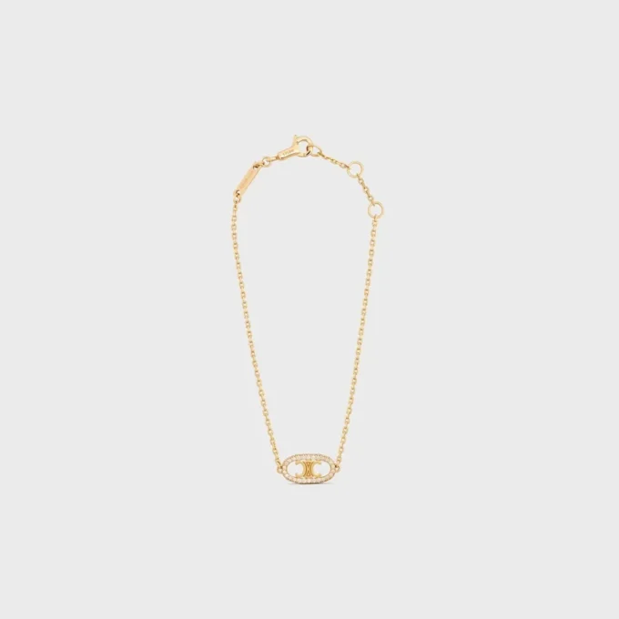 Maillon Triomphe-armband in geelgoud en diamanten