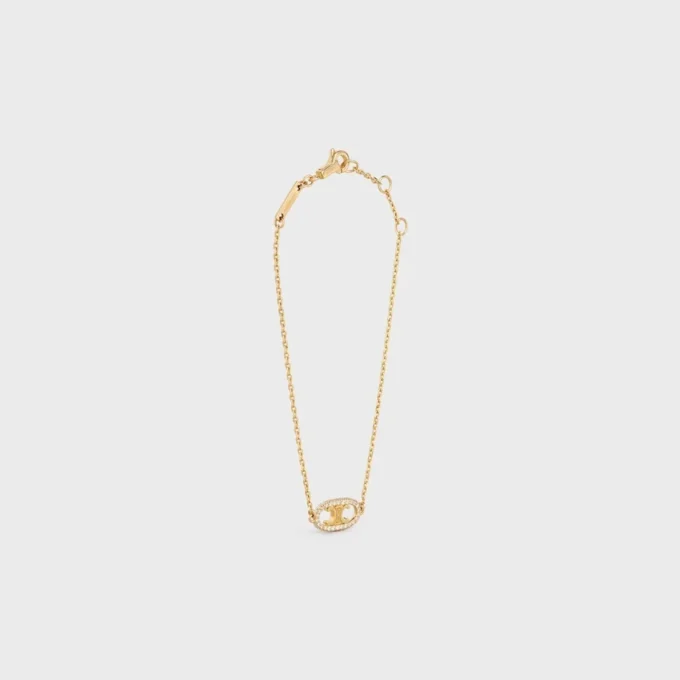 Maillon Triomphe-armband in geelgoud en diamanten