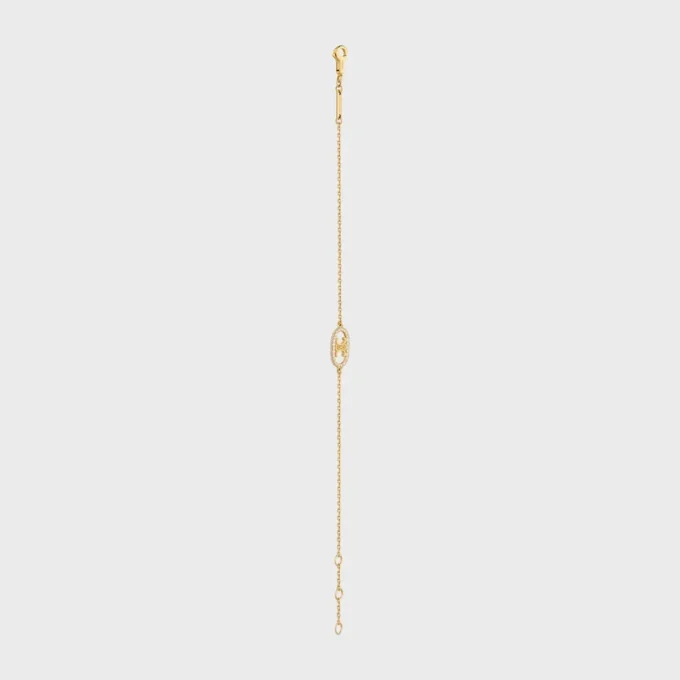 Maillon Triomphe-armband in geelgoud en diamanten