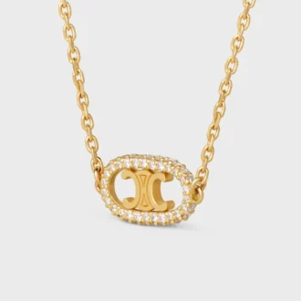 Maillon Triomphe ketting in geelgoud en diamanten