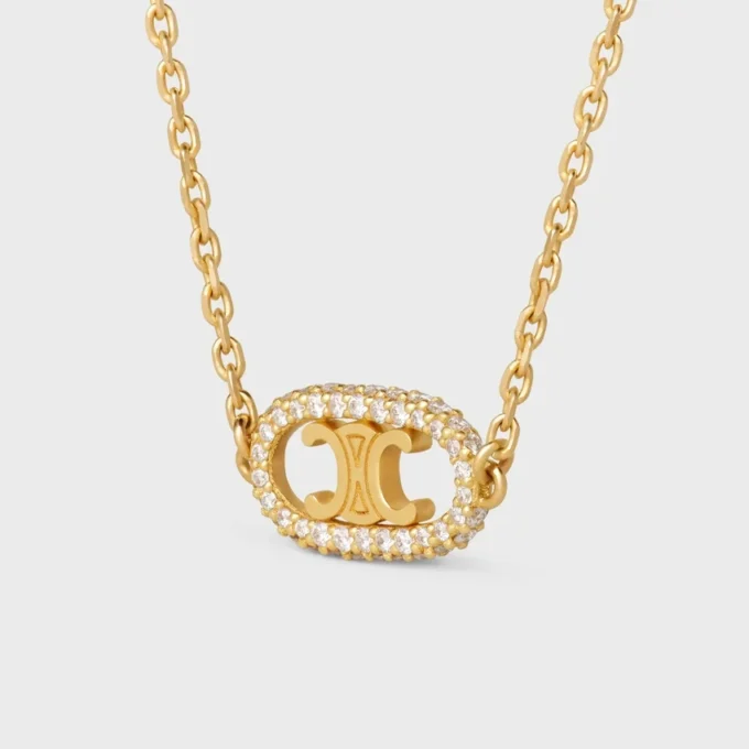 Maillon Triomphe ketting in geelgoud en diamanten