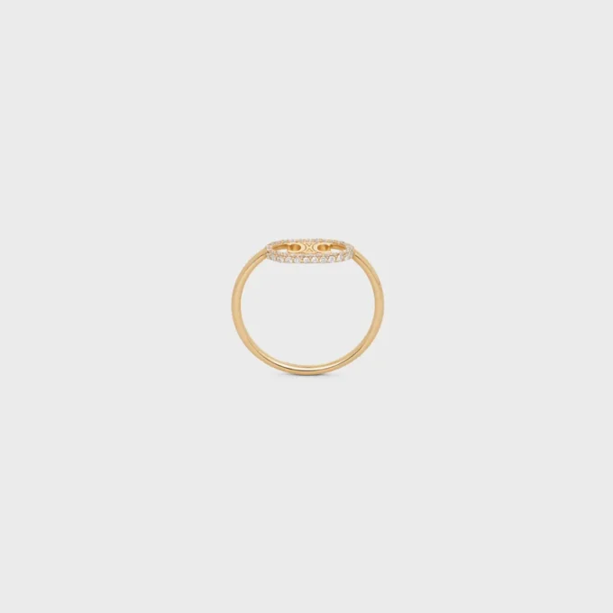Maillon Triomphe-ring in geelgoud en diamanten