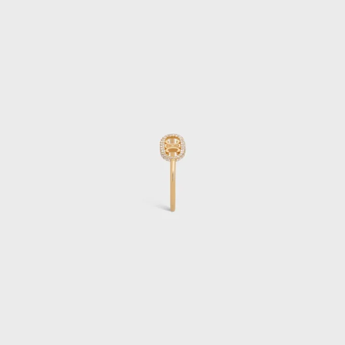 Maillon Triomphe-ring in geelgoud en diamanten
