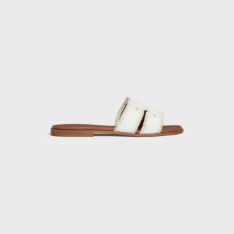 Marina Mule van canvas met franjes