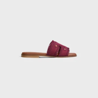 Marina Mule van canvas met franjes