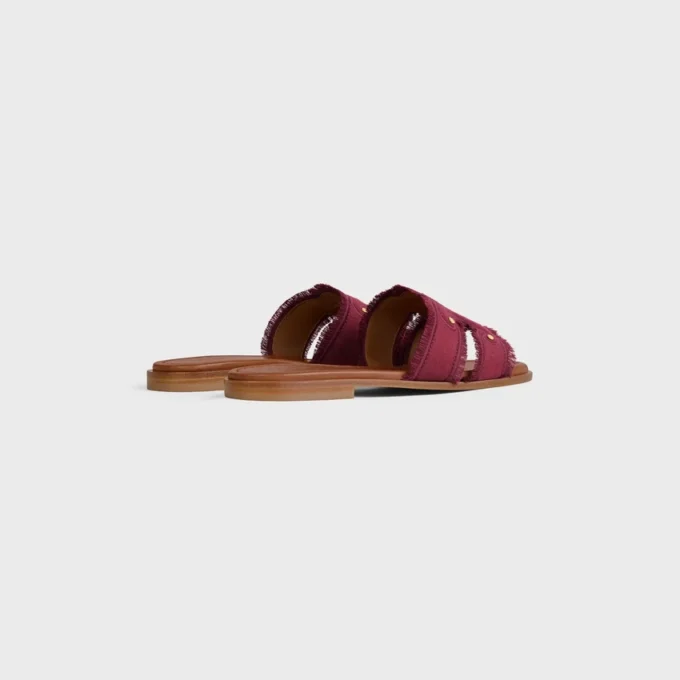 Marina Mule van canvas met franjes