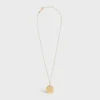 Medaille CELINE kleine ketting in geelgoud en diamanten