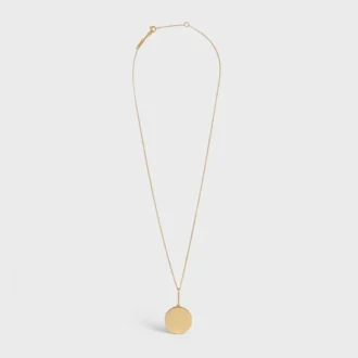 Medaille CELINE kleine ketting in geelgoud en diamanten Medaille CELINE kleine ketting in geelgoud en diamanten