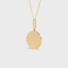 Medaille CELINE kleine ketting in geelgoud en diamanten
