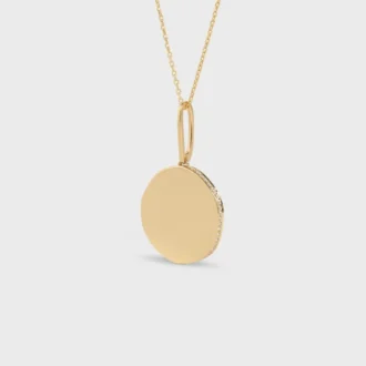 Medaille CELINE kleine ketting in geelgoud en diamanten Medaille CELINE kleine ketting in geelgoud en diamanten