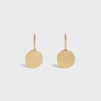 Medaille CELINE-oorbellen in geelgoud en diamanten
