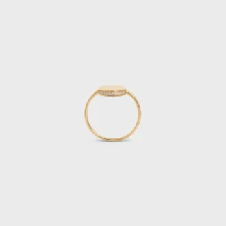 Medaille CELINE-ring in geelgoud en diamanten