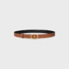 Medium 25 mm omkeerbare CELINE Alix-riem  van taurillon en natuurlijk kalfsleer