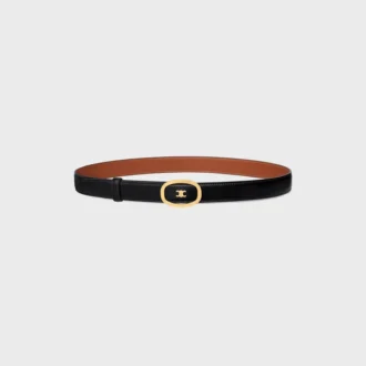 Medium 25 mm omkeerbare CELINE Alix-riem  van taurillon en natuurlijk kalfsleer