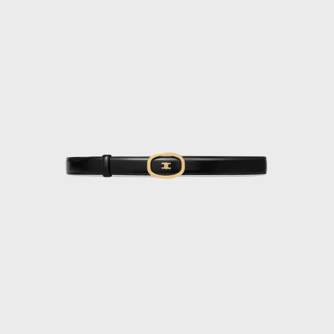 Medium 25 mm omkeerbare CELINE Alix-riem  van taurillon en natuurlijk kalfsleer