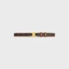 Medium 25 mm Triomphe-riem van Triomphe Canvas en kalfsleer