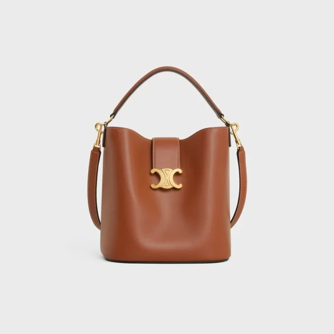 Medium Bucket Louise van glad kalfsleer