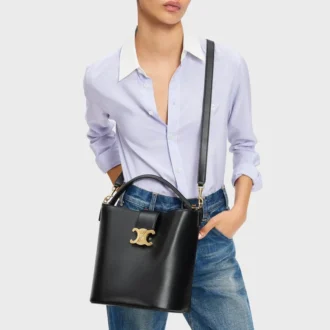 Medium Bucket Louise van glad kalfsleer