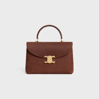 Medium Nino-tas van generfd nubuck kalfsleer