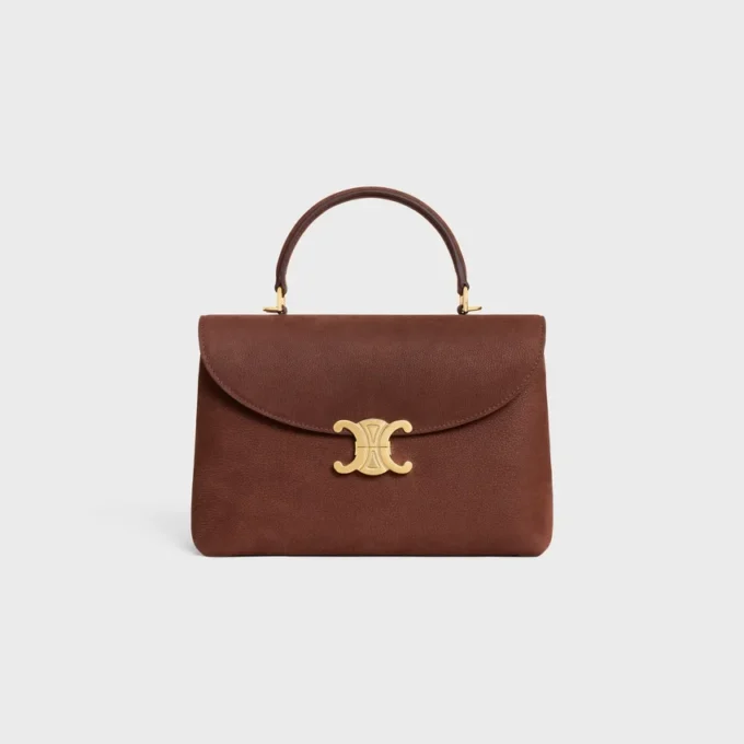 Medium Nino-tas van generfd nubuck kalfsleer