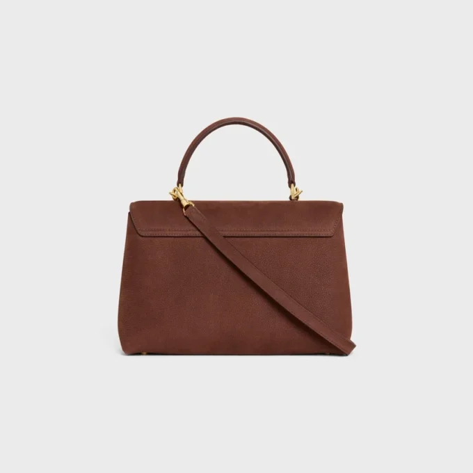 Medium Nino-tas van generfd nubuck kalfsleer