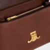 Medium Nino-tas van generfd nubuck kalfsleer