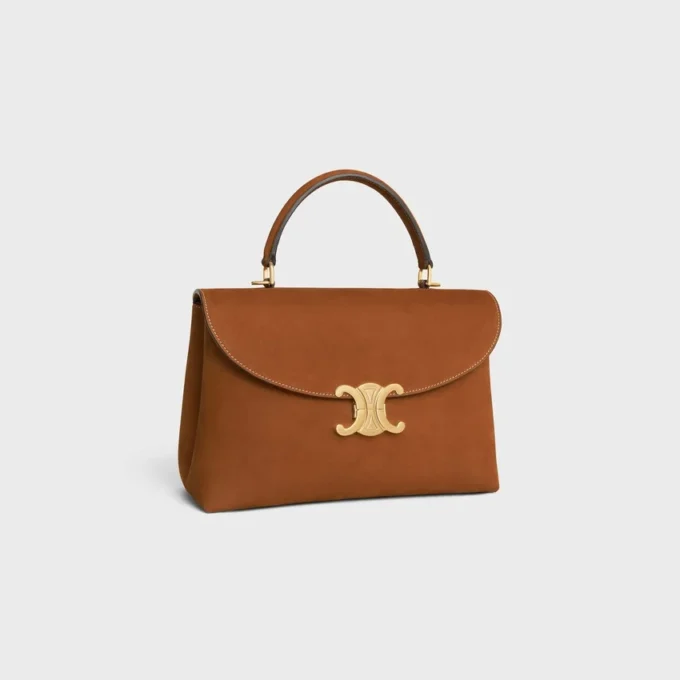 Medium Nino-tas van nubuck kalfsleer