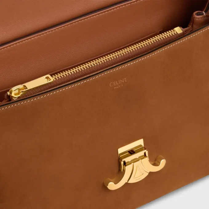 Medium Nino-tas van nubuck kalfsleer